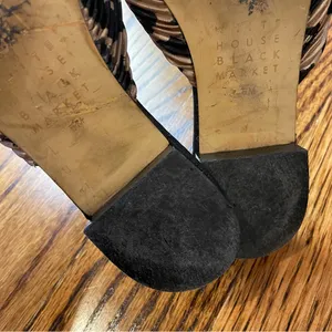 White House Black Market Ruffled Cheetah Leopard Print Sandals thumbnail 4