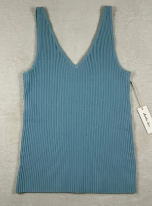 Another‎ Love Noa V Neck Sleeveless Ribbed Knit Top Dusty Blue Small NEW thumbnail 1