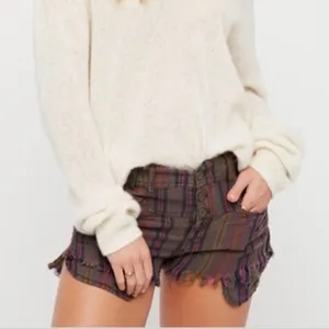 Free People Morning Rain Linen Striped‎ Cut Off Shorts 0 thumbnail 1
