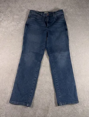 Wrangler Wild West 603 Jeans Women's High Rise Straight Blue Jeans 27 thumbnail 1