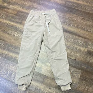 FIGS Zamora Fionlite Jogger Scrub Pants Women XS Light Oak Mesh Lined thumbnail 1