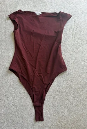 H&M Sumac Burgundy Clippable Bodysuit thumbnail 1