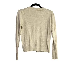 J.Crew Cotton Button Down Long Sleeve Crew Neck Sweater Cardigan S Cream #2304 thumbnail 8