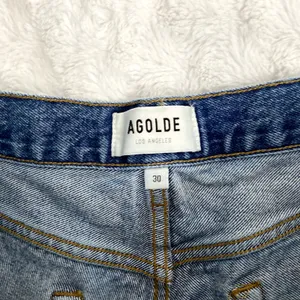 Agolde Blue Medium Wash Denim Grudge Parker Distressed Vintage Fit Shorts 30 thumbnail 6