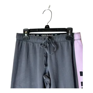 Victoria's Secret Pink Pants Women XS‎ Gray Pink Logo Elastic Waist Joggers Y2K thumbnail 3