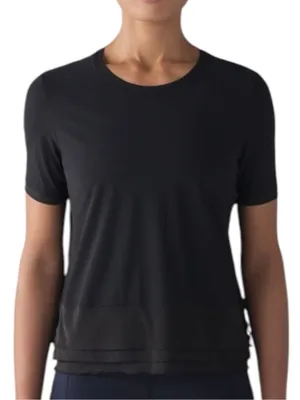 Lululemon Sole Training Short Sleeve Black Workout Hiking Top thumbnail 1