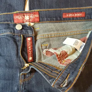 Lucky Brand Blue Flare Wide Leg Jeans thumbnail 13