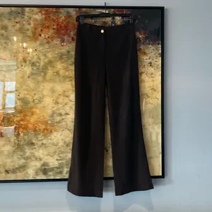 St. John Womens Brown Dress Pants with Belt Loops Sz S Retail $795 thumbnail 5
