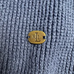 Lauren Ralph Lauren Navy Blue Waffle Knit Sweater Hoodie LRL‎ Logo woMens Large thumbnail 2