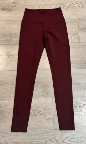 Zella Yoga Pants‎ Womens Size XSmall XS Maroon Pull On Stretch Activewear thumbnail 1