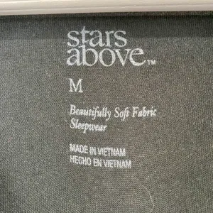 Stars Above Women’s Short Sleeve Pocket Front Button Sleepwear Shirt Black NWT thumbnail 4