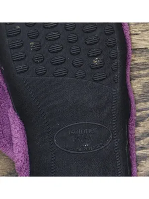 Isotoner Terry Double Band Non-Slip Slippers Purple 7.5-8 thumbnail 9