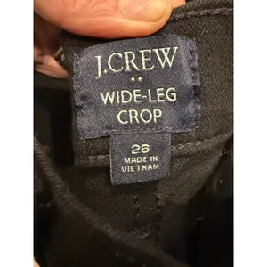 J. Crew Black Denim Wide Leg Crop All Day Strecth NWOT Size 26 thumbnail 4