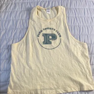 Pink‎ Yellow Tank Top with Graphic Print thumbnail 1