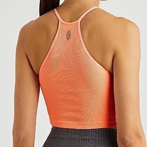 NWOT Free people movement Neon ribbed Jersey Bra Top thumbnail 4