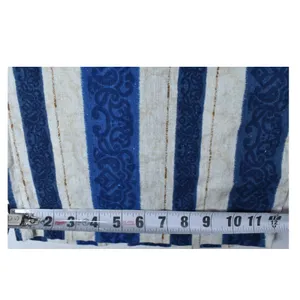 Bellambra Italy Blue White Striped Wide Leg Pants Damask Metallic Accents Medium thumbnail 4