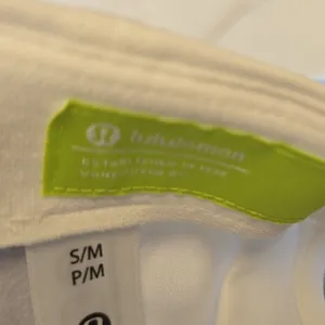 Lululemon Athletica White Cap with Neon Green Embroidery thumbnail 6