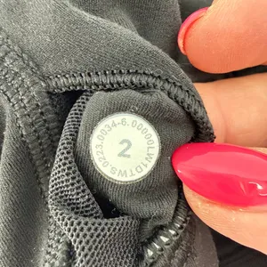 Lululemon Black Align Tank Top Nulu Light‎ Support Built In Bra Size 2 LW1DTMS thumbnail 5