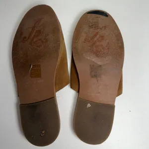Free People 37 US 7 Coronada Mules Suede Tan Slip On Flat Minimalist Boho Chic thumbnail 11
