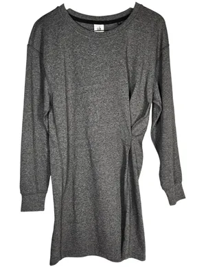 Cabi 3650 Put‎ on Sweatshirt Gray Long Sleeve Knit Dress Mini Casual S thumbnail 1