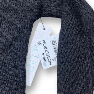 Nordstrom Abound Black Open Weave Neutral Pullover‎ Knit Cropped Sweater Minimal thumbnail 8