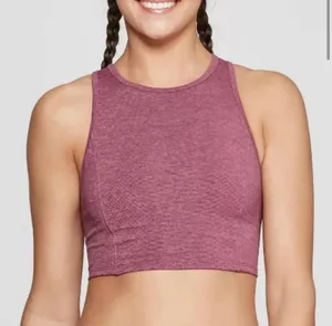 JoyLab Mini Stripe Blue Crop Tank Top thumbnail 4