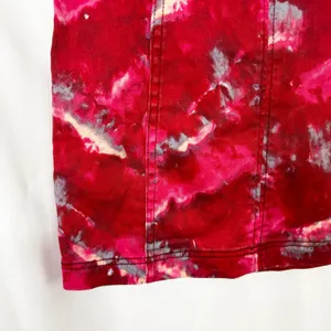 Free People Size 8 Mini Skirt‎ Denim Red Tie Dye Modern Femme Flamingo Flame 335 thumbnail 6