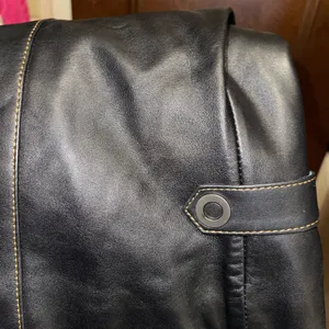 Vintage Faux Leather Women's Black Leather Jacket Size Large Saguaro thumbnail 6