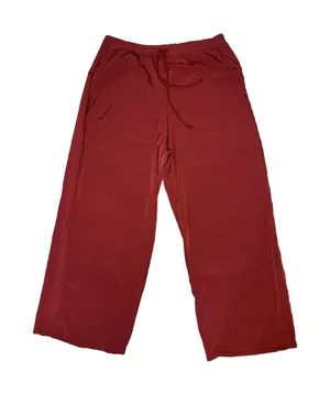 French Laundry Womens Size Large Dress Pants‎ Drawstring Pockets Wide Leg Red thumbnail 1
