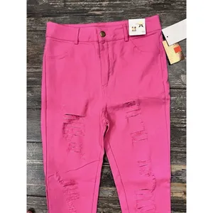 Holic Jeans Pink Distressed Skinny Size M Stretchy‎ NWT thumbnail 2