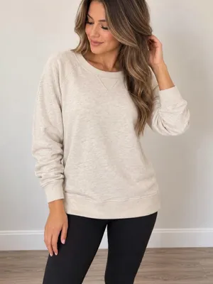 Crew Oatmeal Crewneck Sweatshirt 🤍 Size Small thumbnail 1
