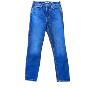 RE/DONE 90’s High Rise Ankle Crop Denim Jeans Button Fly size 28‎ thumbnail 2