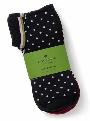 Kate Spade New York NWT 3 Pack Shortie Crew Socks thumbnail 1
