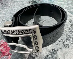 Vintage Womens CREATUM Belt Western Americana Cowgirl Floral Navajo 36”‎ Black thumbnail 1