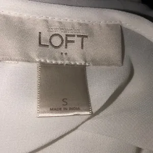 ANN Taylor LOFT size small white sheer top thumbnail 3