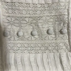 American Eagle White Lace Trimmed Women's Top size M white color thumbnail 4