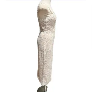 LULU’S All My Love For You White Lace Sleeveless Midi Dress Size S thumbnail 8
