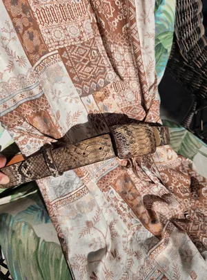 NWT Jane + Delancey Linen Blend Western Print Style Midi Dress Small thumbnail 11