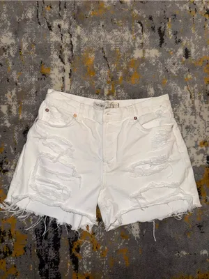 NWT We The Free People Maggie White Distressed Shorts size 26 thumbnail 3