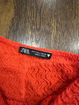 Zara orange Women’s Textured One-Shoulder Dress thumbnail 4