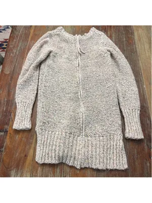 Ruby Moon Chunky Knit Speckled Sweater Tunic Wool Blend Back Zip Medium thumbnail 11