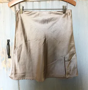 Verge Girl Gold Mini Skirt With Slit thumbnail 1