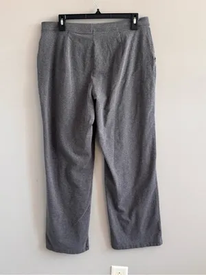 L.L.Bean Women’s Large Petite Gray Pull-On Stretch Knit Pants Straight Leg thumbnail 4