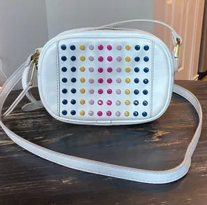 Fossil White Crossbody with Multicolor Studs thumbnail 1