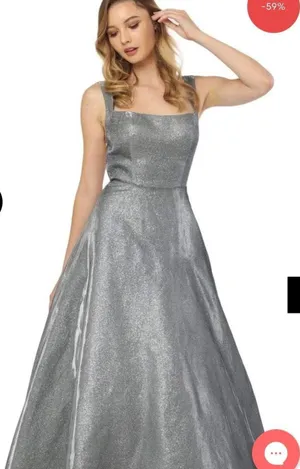 Beautiful Silver Prom Dress NWT thumbnail 1