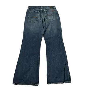 7 For All Mankind Straight Leg Blue Denim Jeans 100% Cotton Button Zip Women thumbnail 2