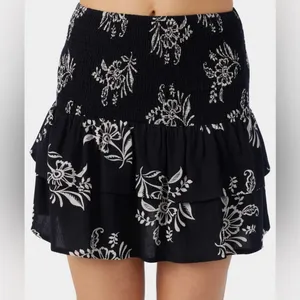 O’Neill Cierra Nadia Paisley Smocked Mini Skirt Ruffled Womens Xl thumbnail 3