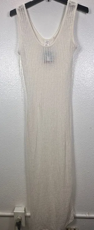Shade & Shore Womens Off-White Knit Sleeveless Cover-Up Dress‎ XL 238073189 thumbnail 1