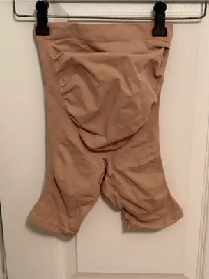 Skims Sculpting Mid Thigh Maternity Shapewear Shorts in Nude thumbnail 2