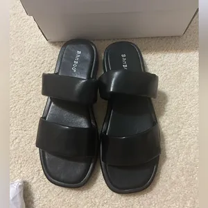 Bamboo Black Slide Sandals thumbnail 2